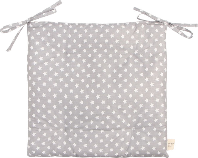 Подушка на стул «Звёзды» | Белые звезды | Этель