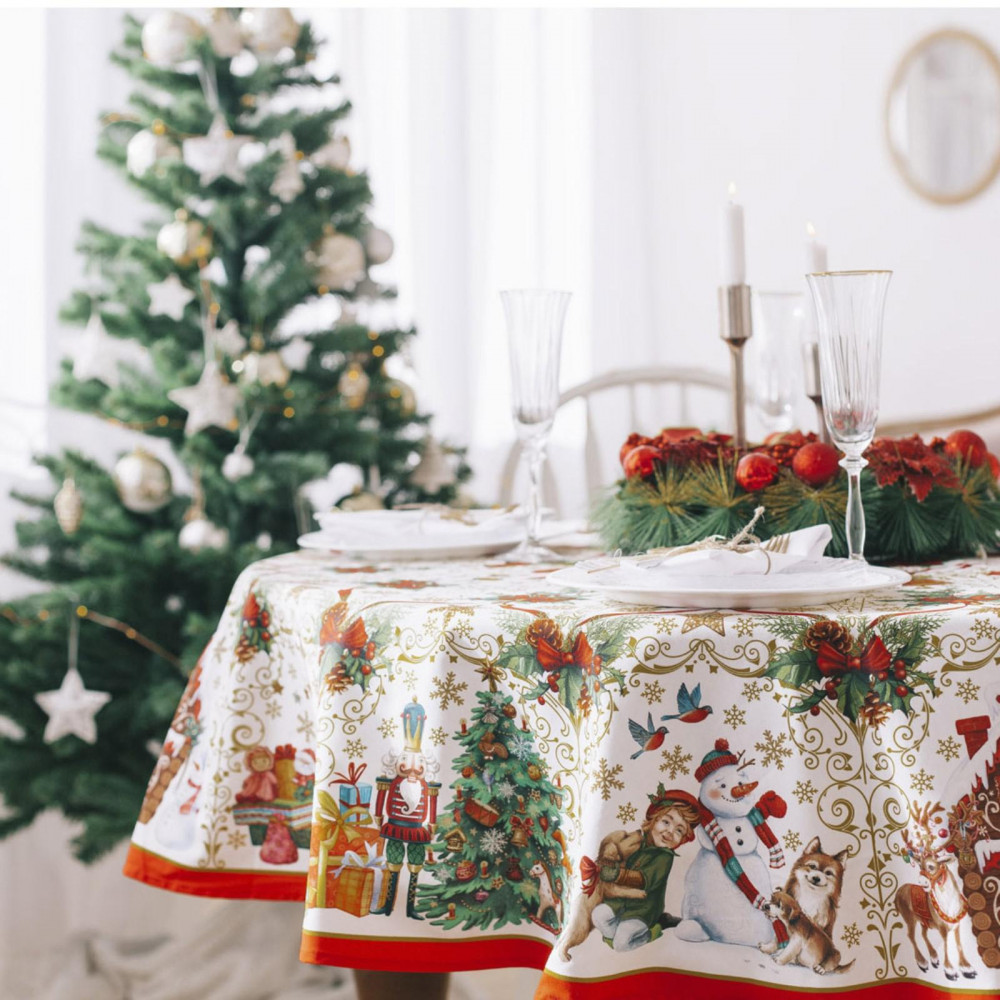 Скатерть «Новогодние игрушки» | Новогодняя сказка | Этель