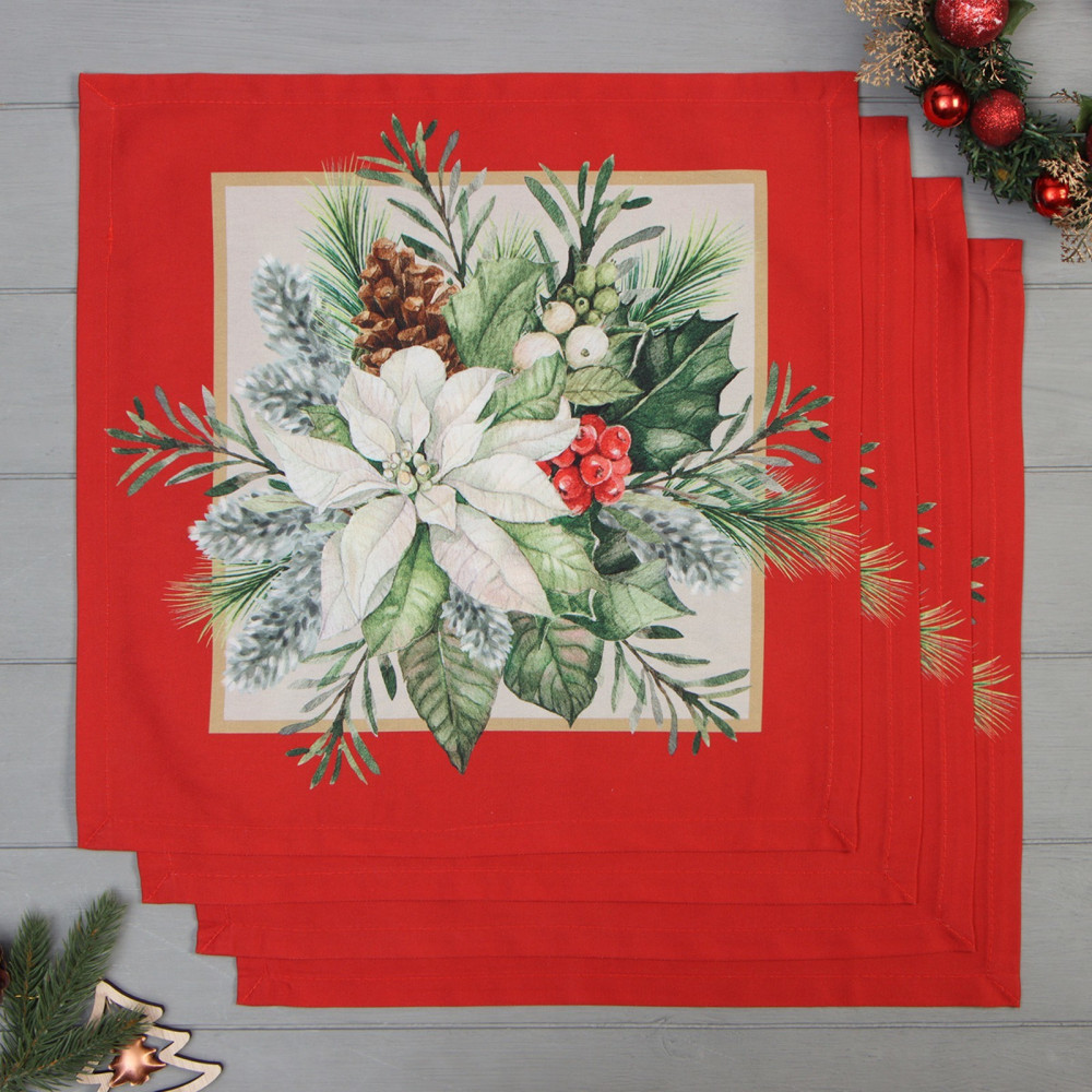 Набор салфеток «Рождественский венок» | Рождественский венок | Этель
