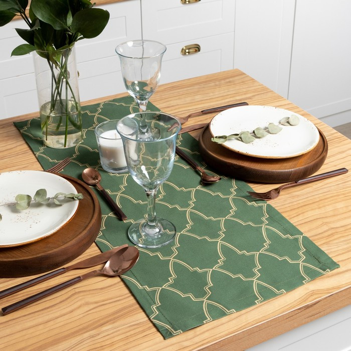 Дорожка на стол «Gold ornament» | Gold ornament | Этель