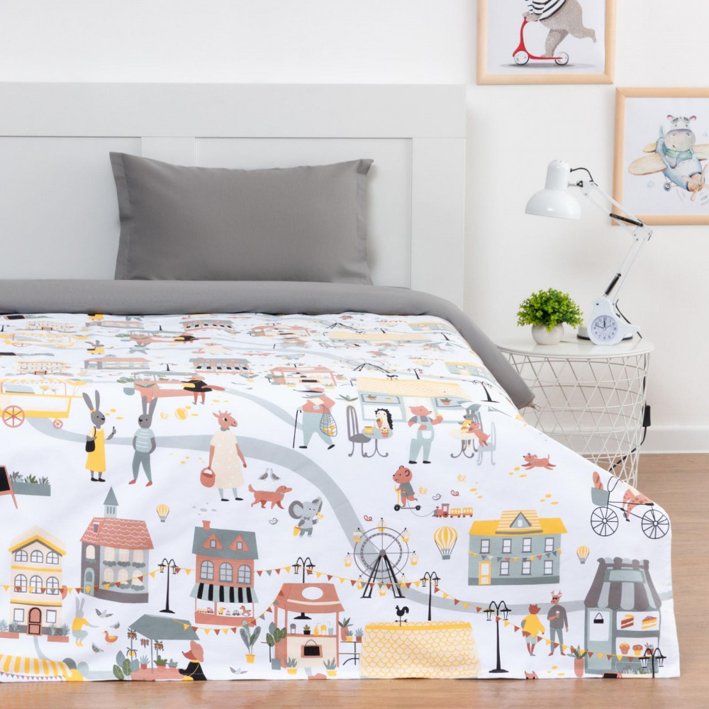 Покрывало «Fantasy town» | Fantastic town | Этель