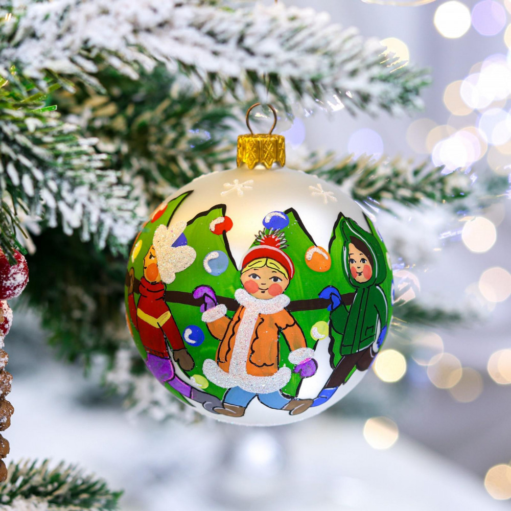 Шар ёлочный «Хоровод» | Ёлочные ретроигрушки | Галимпекс