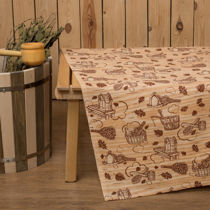 Простыня для бани «Банька» | Текстиль для бани и сауны | Этель