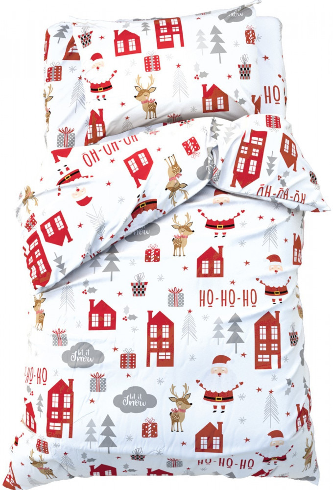 Комплект постельного белья «Christmas day» | Текстиль для детской к Новому году | Этель