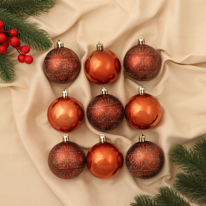 Набор шаров ёлочных «Морозная росшивь» | Зимнее волшебство