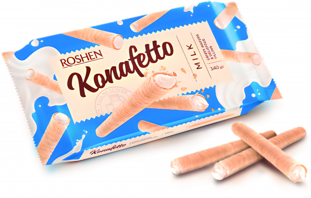 Трубочки вафельные «Konafetto Milk» | Roshen