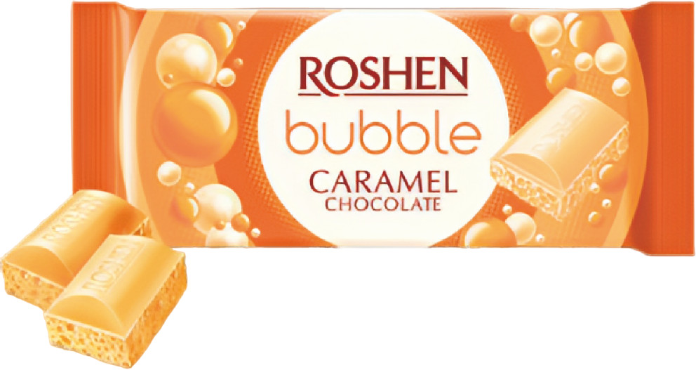 Шоколад белый пористый с карамельным вкусом | Roshen
