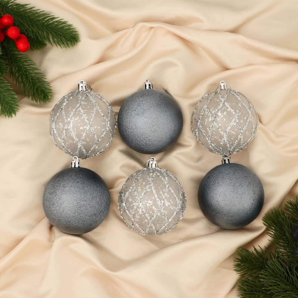 Набор шаров ёлочных «Блеск полос» | Зимнее волшебство