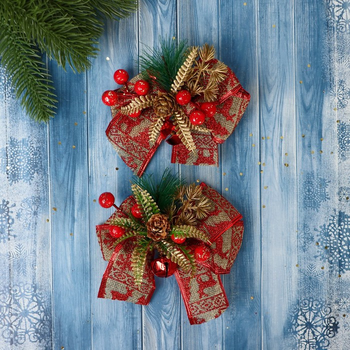 Набор украшений ёлочных «Еловая композиция» | Зимнее волшебство