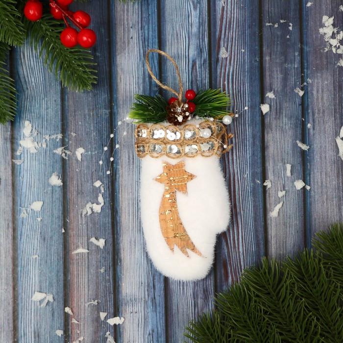 Украшение ёлочное «Рукавичка, падающая звезда» | Зимнее волшебство