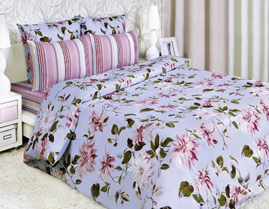 Комплект постельного белья «Elize» (семейный, бязь-люкс, 2 наволочки 50х70, пододеяльник на пуговицах) | Mona Liza