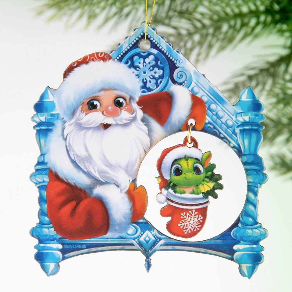 Подвеска на елку «Дед Мороз» | Символ года 2024 | Зимнее волшебство