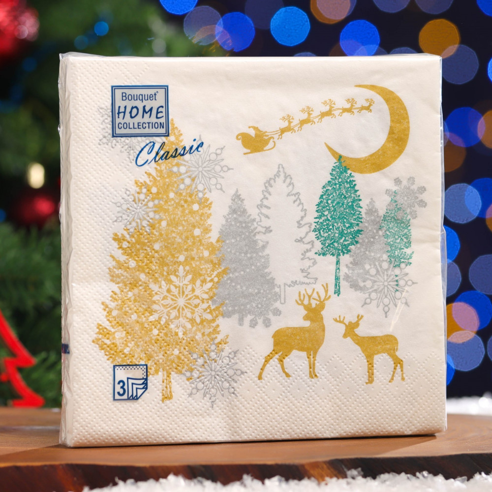 Набор салфеток бумажных «Золотой месяц» | Home collection. Classic | Art Bouquet