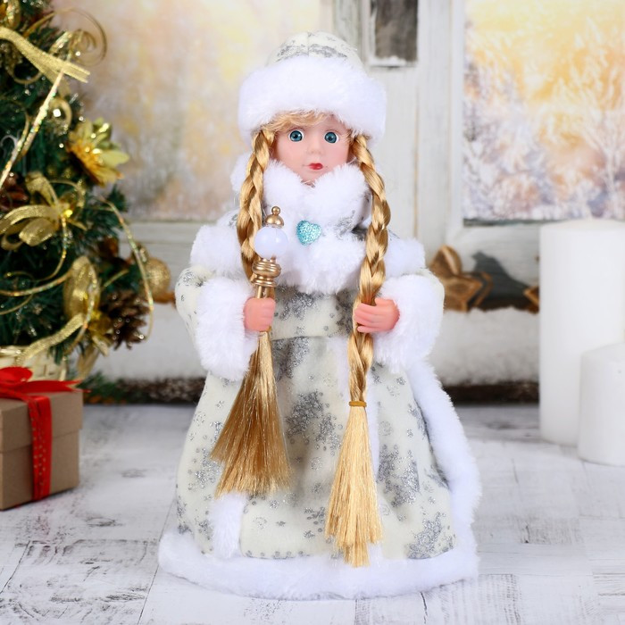 Фигурка «Снегурочка в белой шубке с посохом» | Новый год | Зимнее волшебство