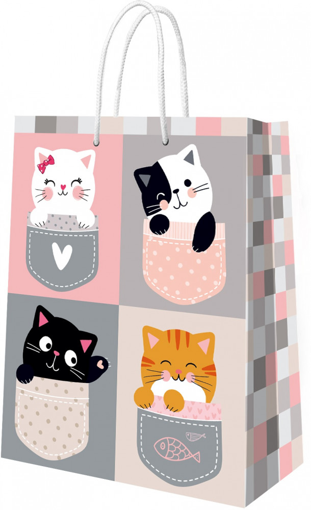 Пакет подарочный «Кошки в кармашках» | ND Play