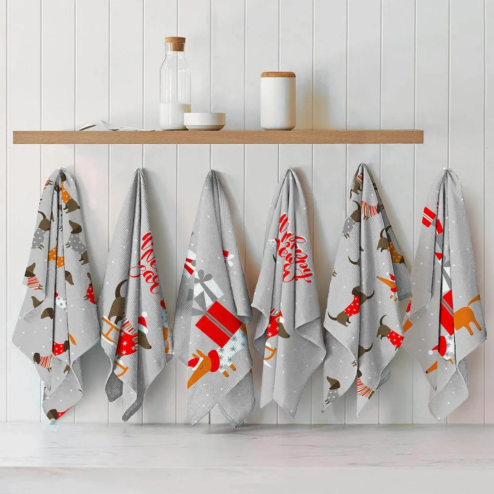 Комплект полотенец вафельных «Smart Fox and Dog» | Унисон