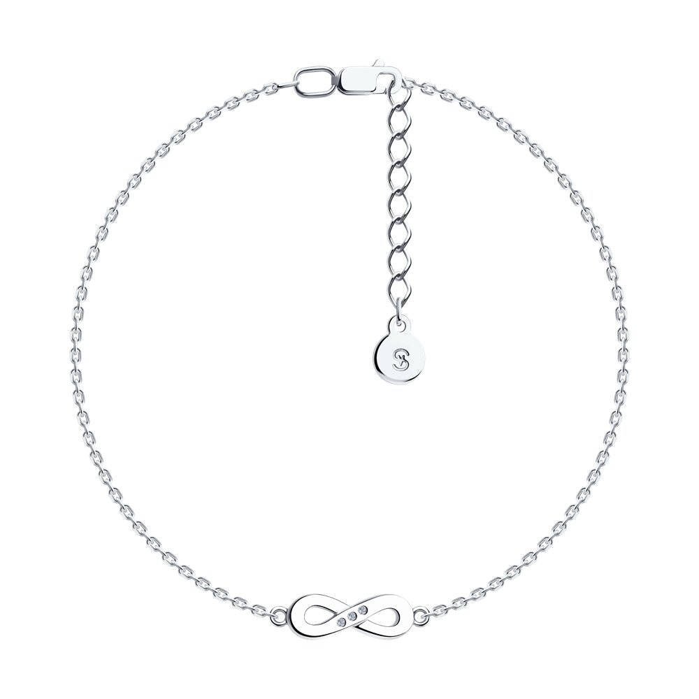 Браслет из серебра с бриллиантами | SOKOLOV