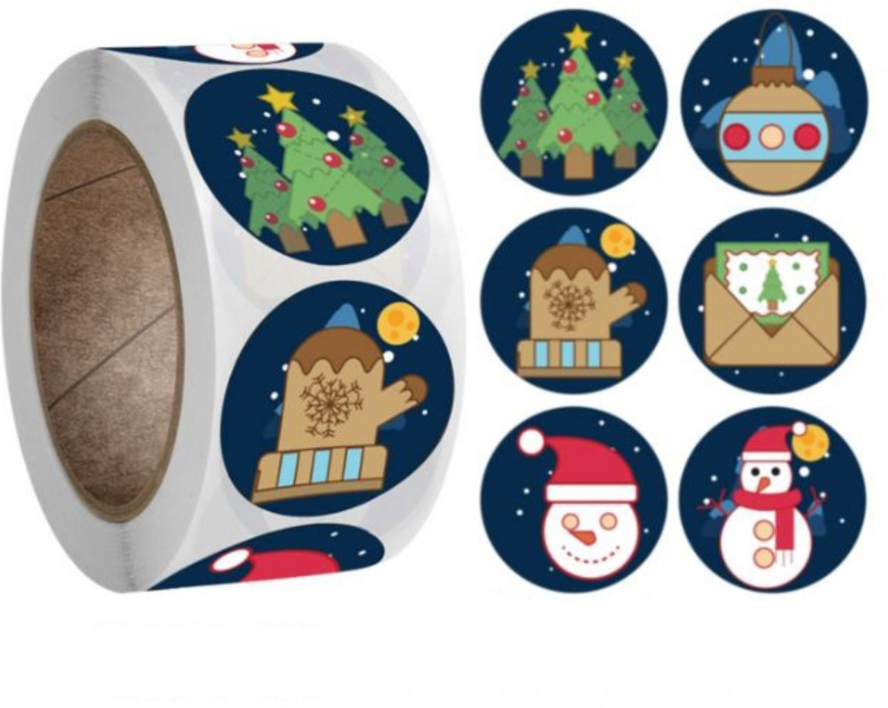 Набор наклеек «Новогодние атрибуты»