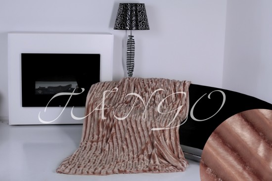 Покрывало жемчуг какао «Tango» (арт. pkm059, евро, искусственный мех, размер 240х260) | ТекстильГрупп