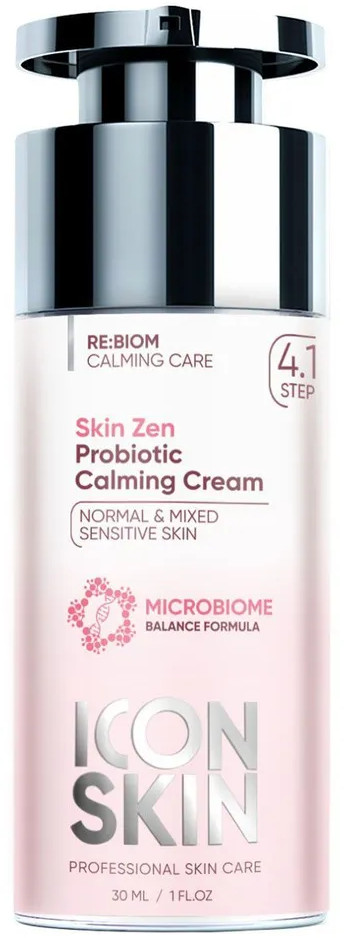 Крем для лица успокаивающий с пробиотическим комплексом «Skin Zen Probiotic Calming Cream» | Re:Biom | Icon Skin