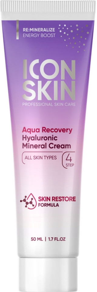 Крем для лица увлажняющий «Aqua Recovery Hyaluronic Mineral Cream» | Re:Mineralize | Icon Skin