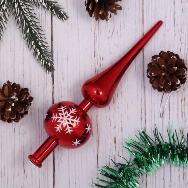 Верхушка на ёлку «Снежинка» | Серпантин