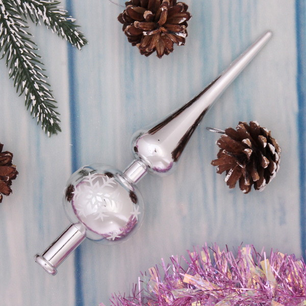 Верхушка на ёлку «Снежинка» | Серпантин