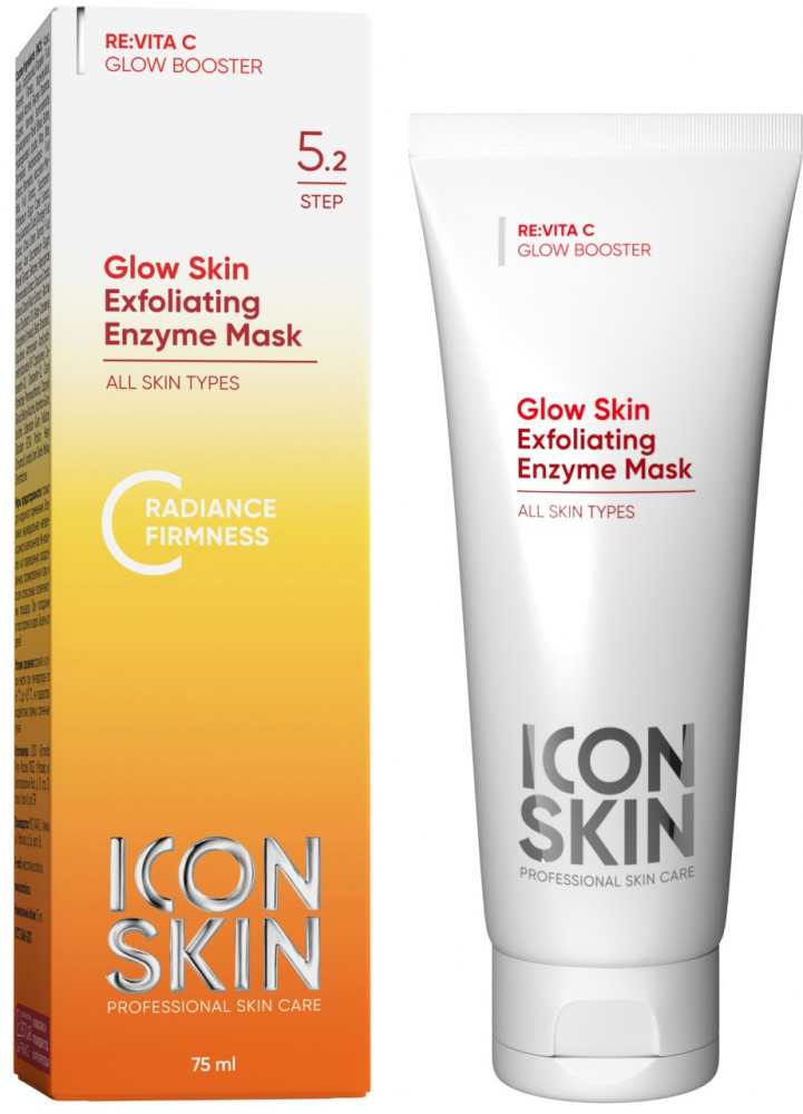 Маска-гоммаж для лица очищающая «Glow Skin Exfoliating Enzyme Mask» | Re:Vita C | Icon Skin