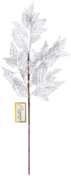 Ветка декоративная «Зимние листья» | Серпантин