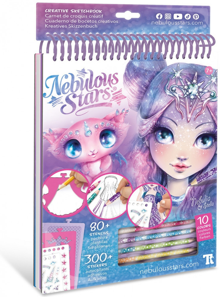 Набор для раскрашивания «Неоновый скетчбук» | Nebulia | Nebulous Stars