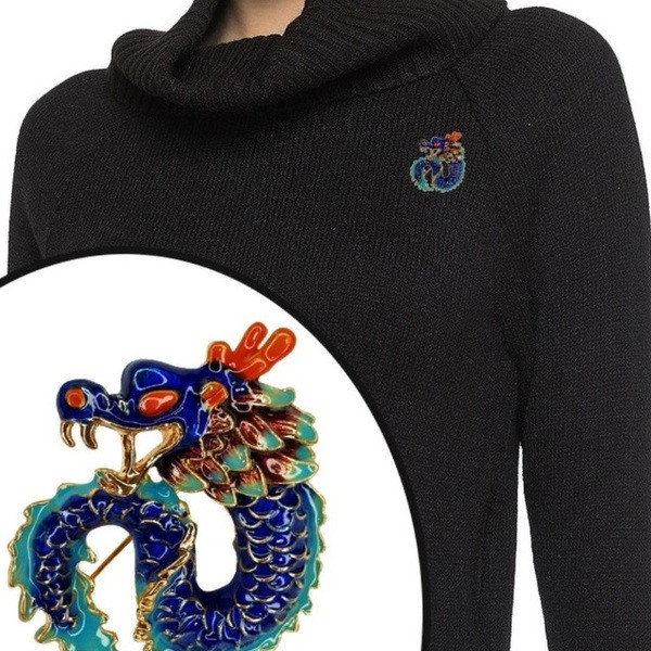 Брошь «Дракон в поднебесье»