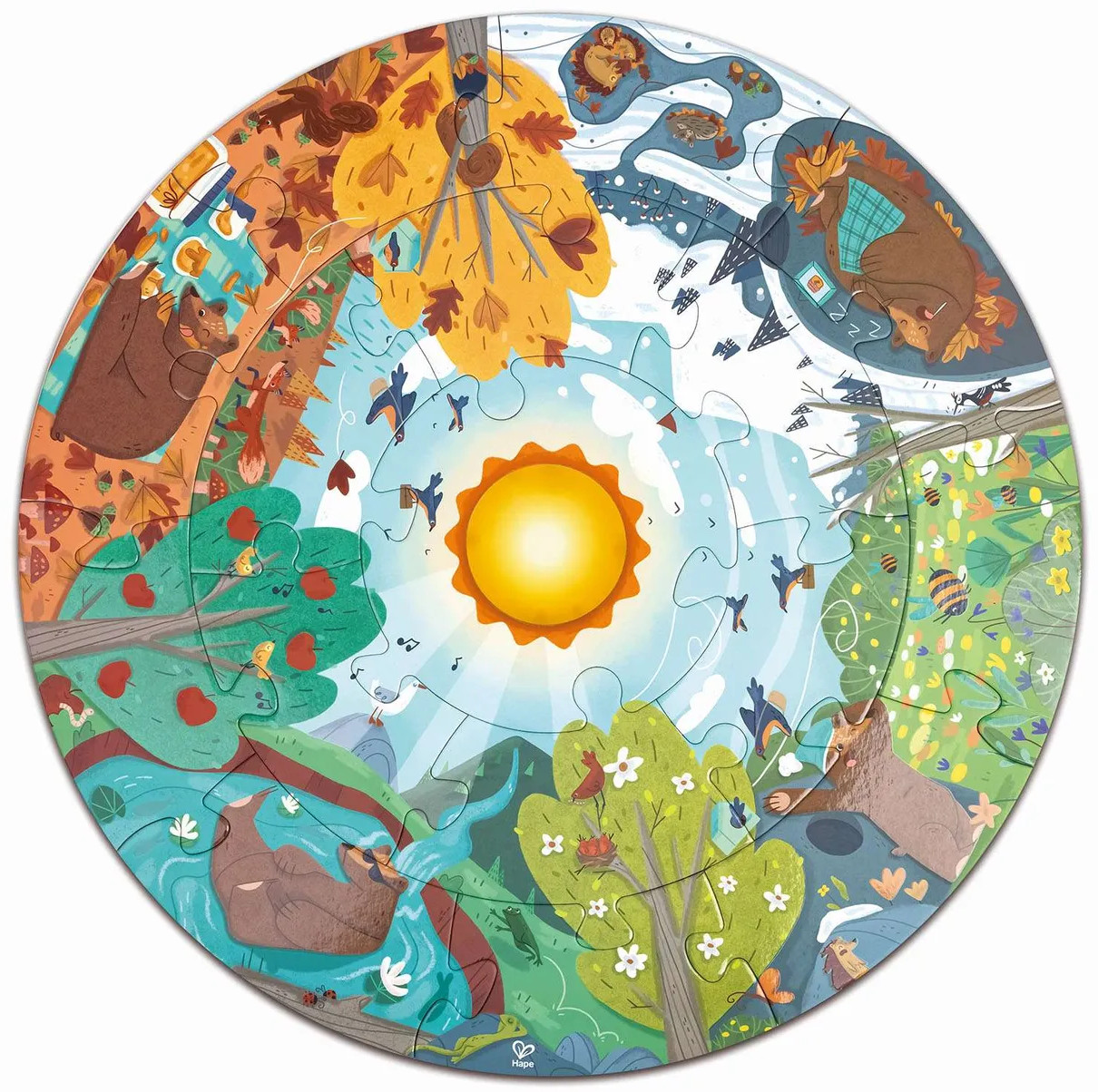 Пазлы светящиеся «Четыре времени года» | Умняша | Hape