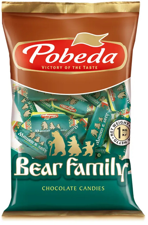 Набор конфет вафельных в горьком шоколаде «Мишки в лесу» | Победа