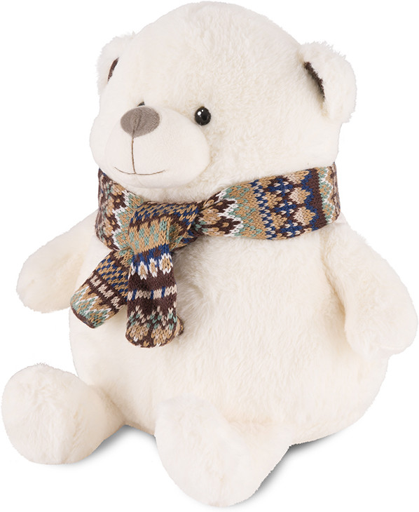 Игрушка мягкая «Белый мишка Сноу с шарфом» | Maxitoys Luxury