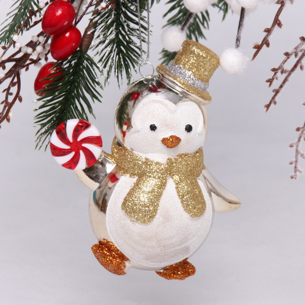 Игрушка ёлочная «Пингвин с леденцом» | Серпантин