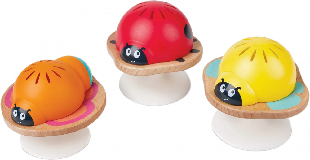 Набор развивающих погремушек на присосках «Бабочка, пчела, божья коровка» | Hape