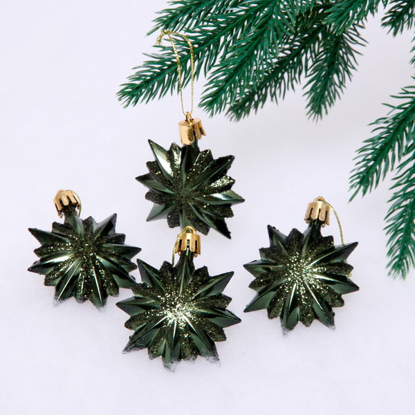 Набор игрушек ёлочных «Звезда остроконечная» | Серпантин