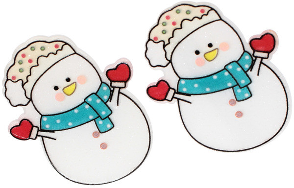 Набор заколок для волос детских «Снеговик»