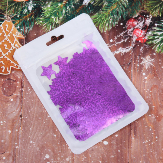 Конфетти «Звёздочки голограмма»