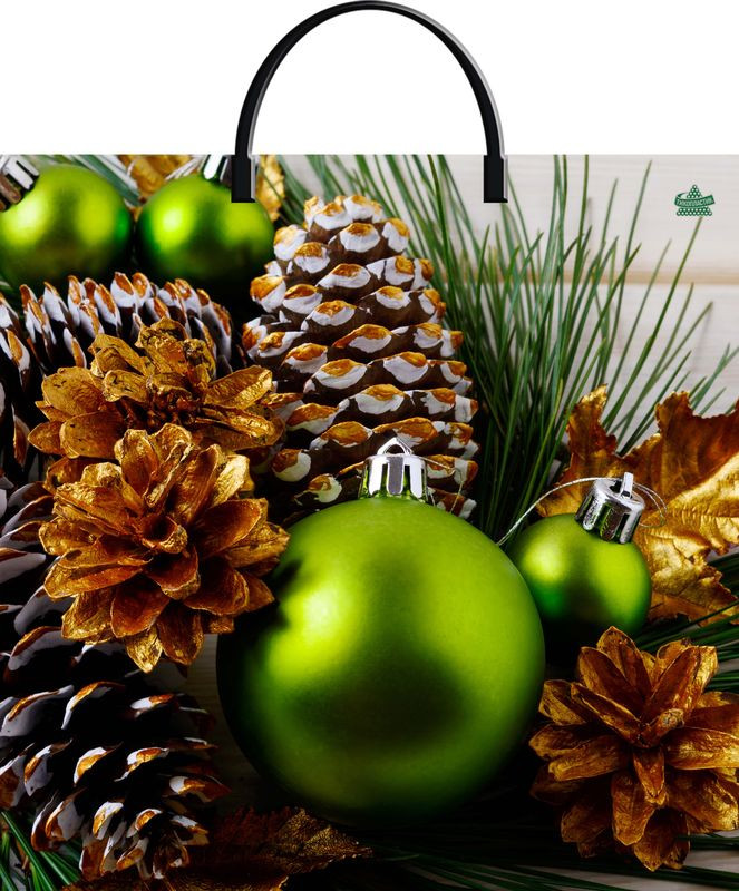 Пакет подарочный «Зеленые шары» | ТикоПластик