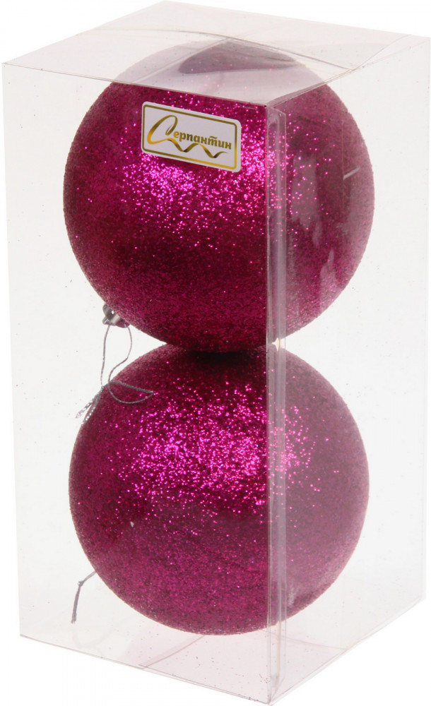 Набор шаров новогодних «Глиттер» | Серпантин