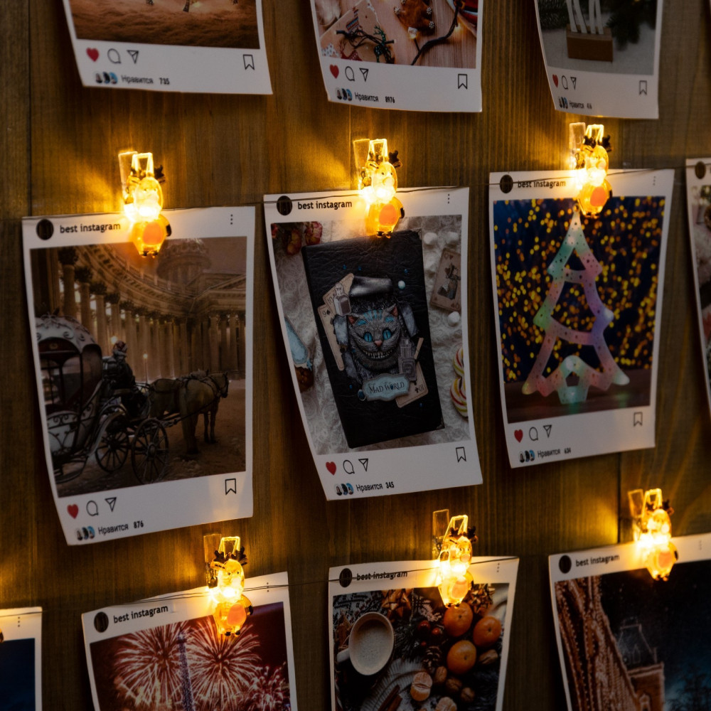 Гирлянда-нить «Прищепки-оленёнок» | Decor | Luazon Lighting