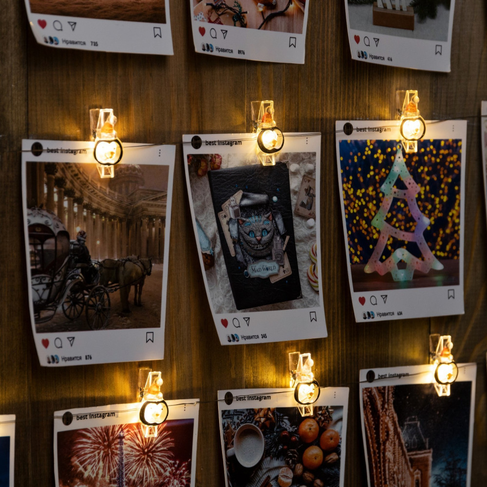 Гирлянда-нить «Прищепки-пингвины» | Decor | Luazon Lighting