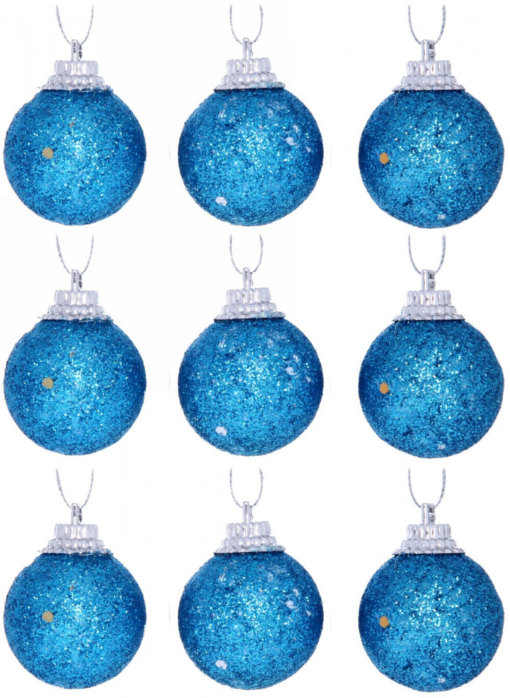 Набор шаров новогодних «Блестящее напыление» | Серпантин