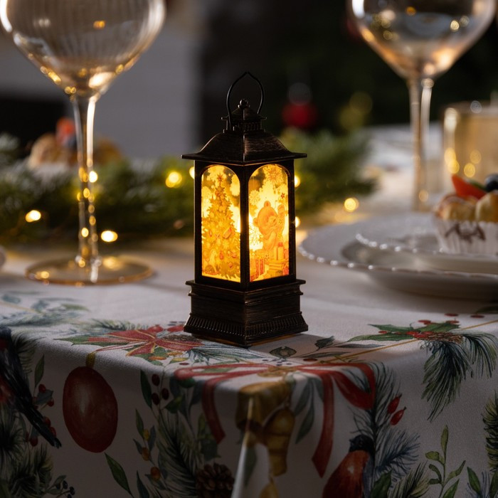 Фигура светодиодная «Фонарь с медвежонком» | Новогодняя сказка | Luazon Lighting