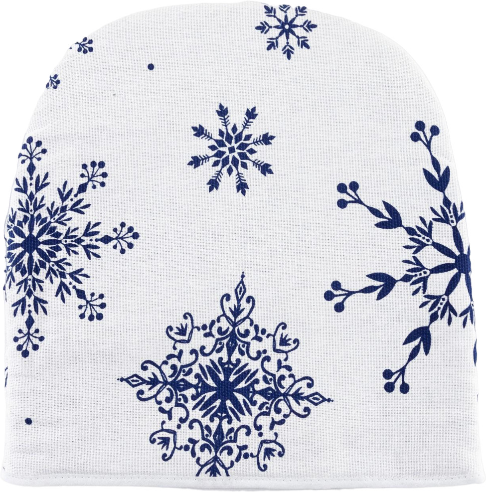 Грелка для чайника «Синие снежинки» | Синие снежинки | Доляна