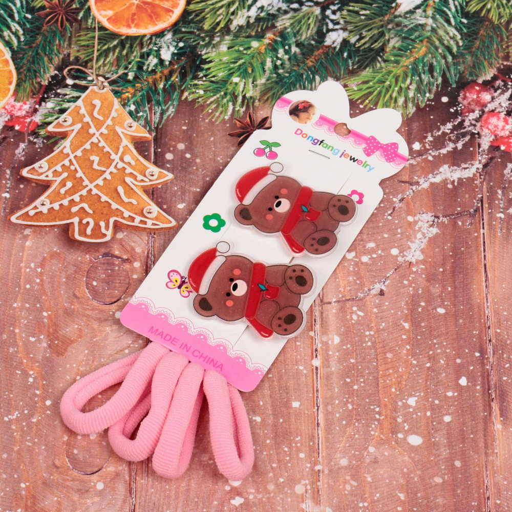 Набор аксессуаров для волос детских «Мишка»