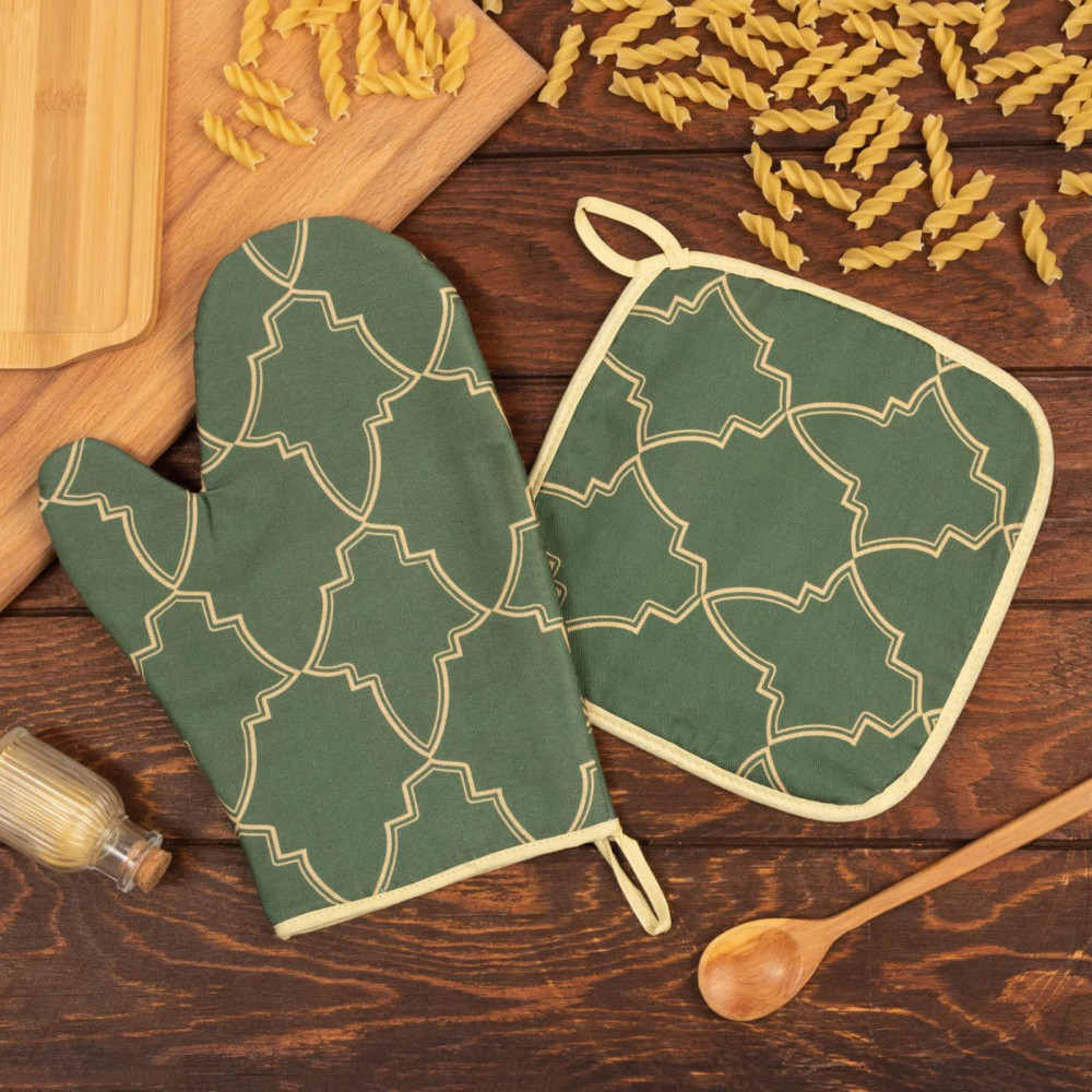 Набор прихваток «Gold ornament» | Gold ornament | Этель