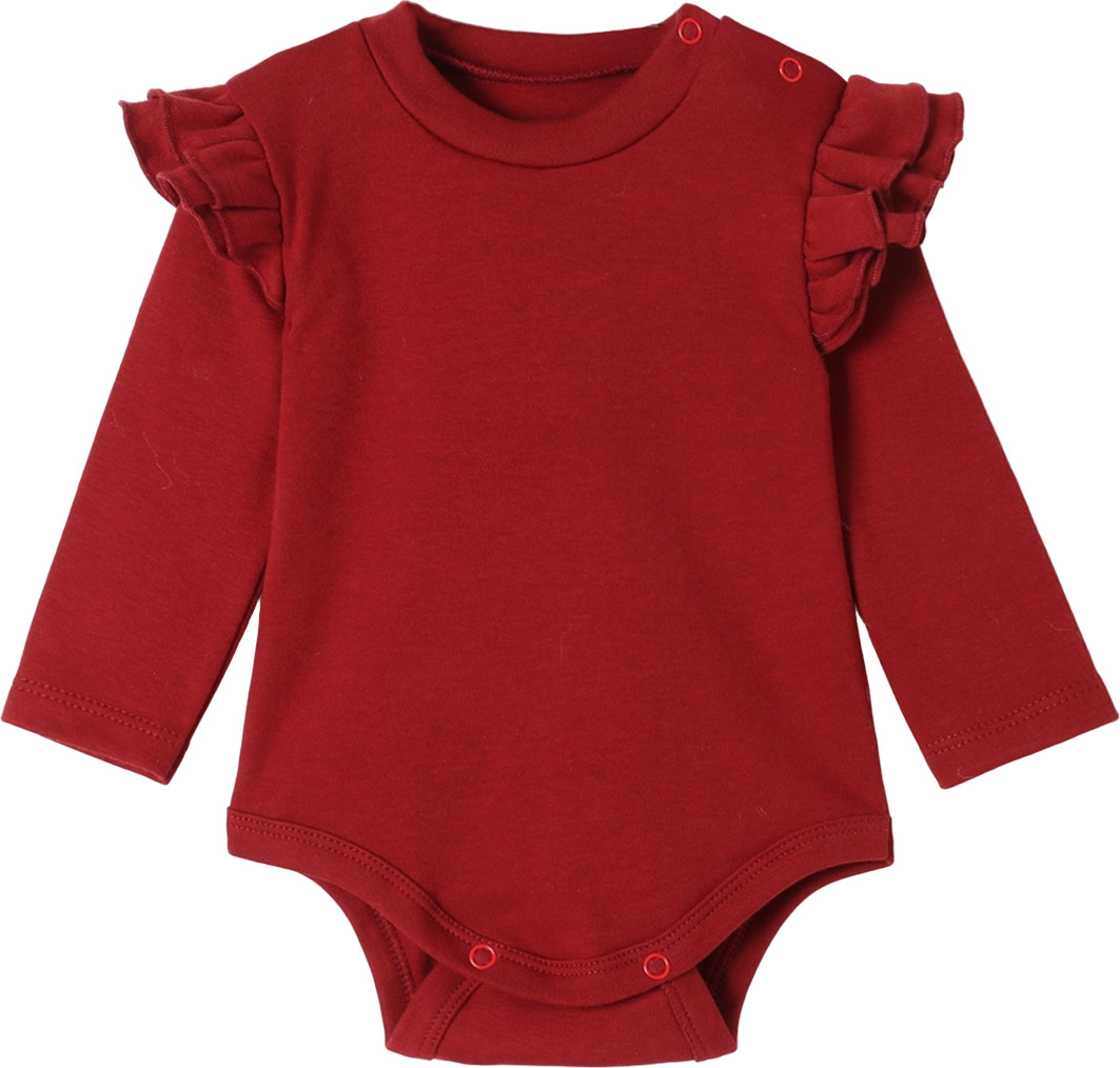 Боди с рюшами для девочек | Cherry Red | Крошка Я