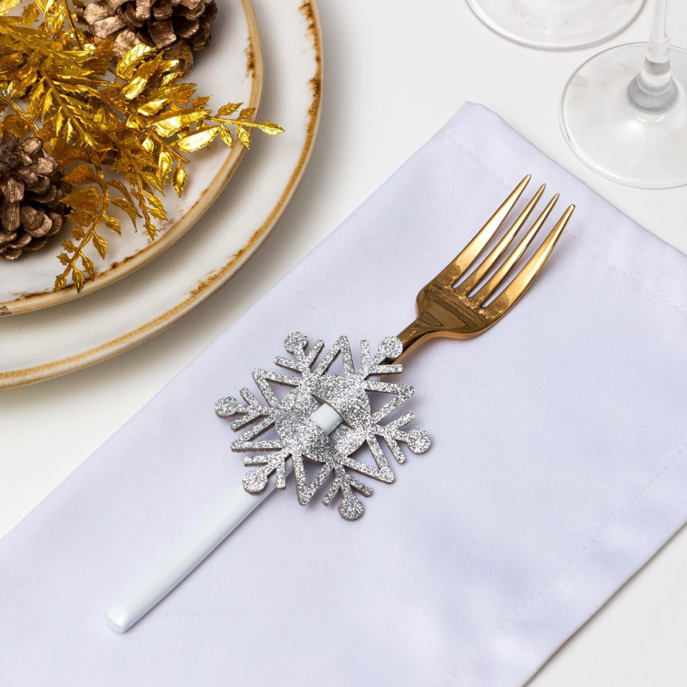 Набор для декора столовых предметов «Снежинка» | Доляна